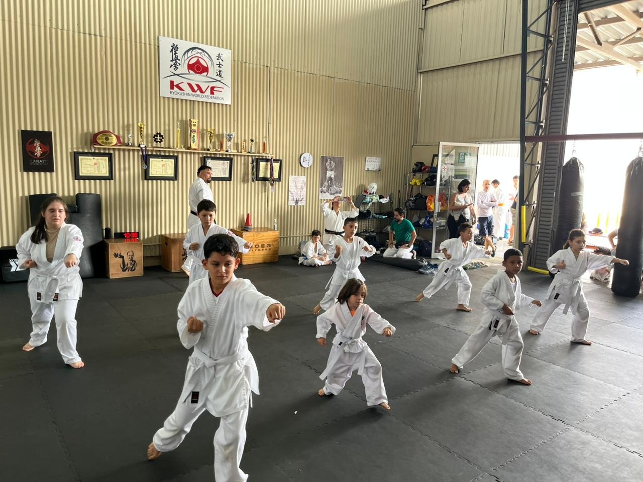 Clase karate kyokushin niños adultos Enso Heredia