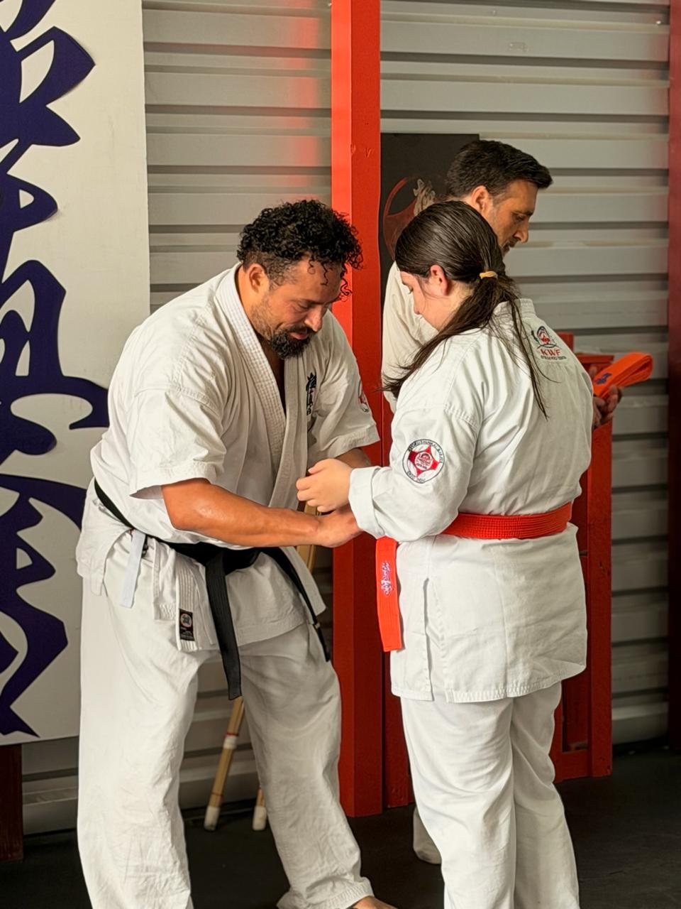 Alumnos practicando tecnicas de karate Kyokushin KWF en Heredia Costa Rica